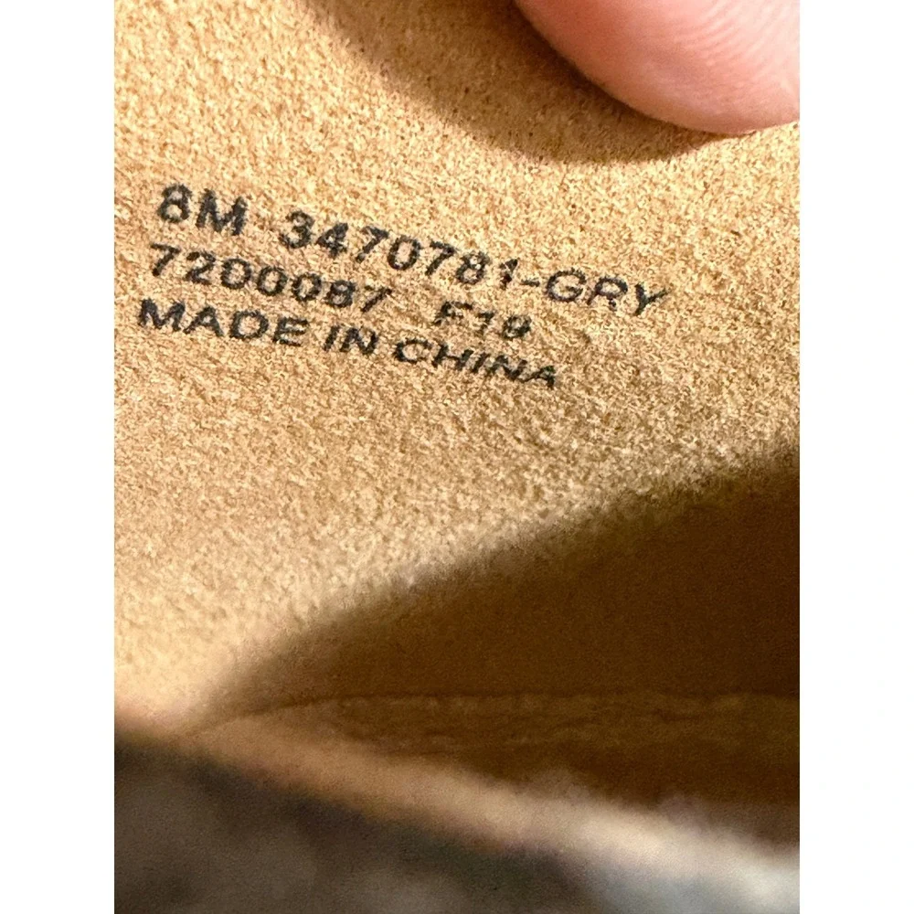 Frye and Co. Suede Ankle Booties Gray 8‎ Women Buckle Pointed Toe 3470781-GRY